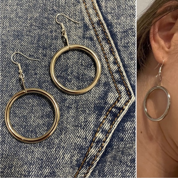 Silver Hoop Earrings - Picture 5 of 15